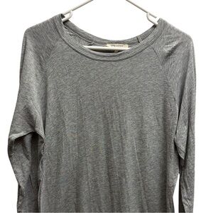 Nili Lotan Gray Long Sleeve Lightweight Tee